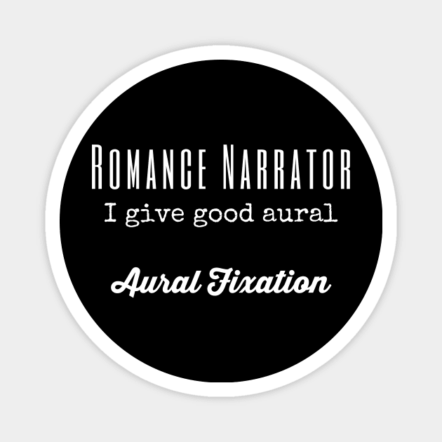 Romance Narrator-White Lettering Magnet by pandora9393